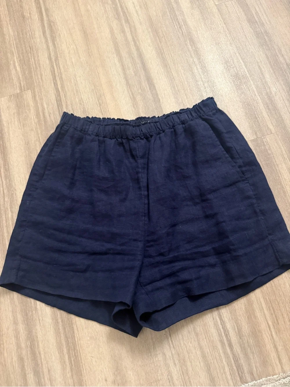 jcrew tropez linen short navy